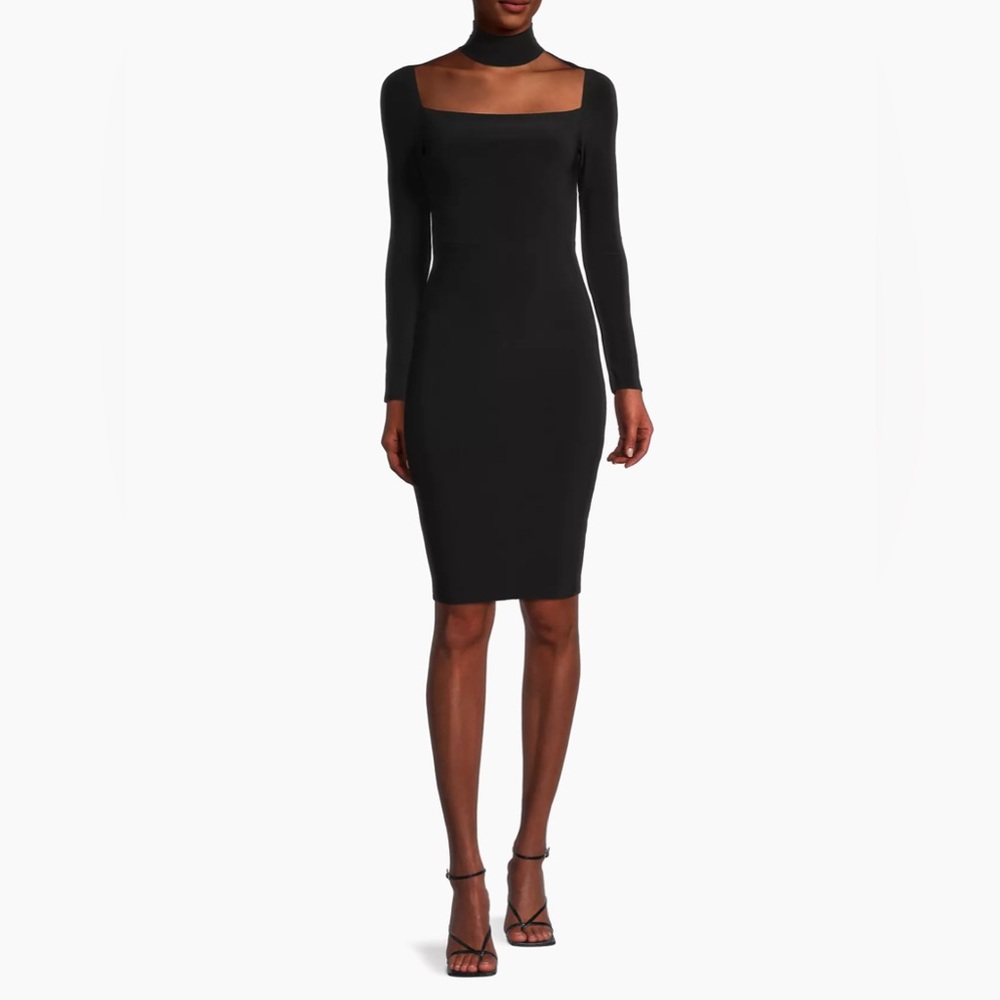 Turtleneck Cut-Out Body-Con Dress
